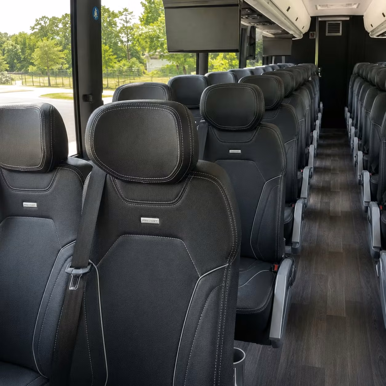 sunrise charter bus interior