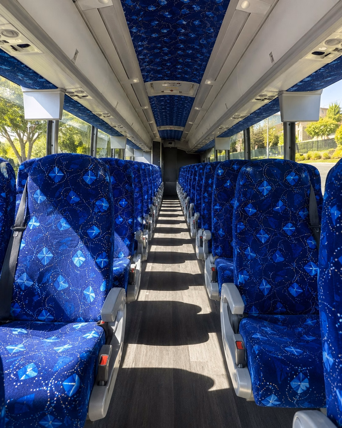 sunrise charter bus rental inside